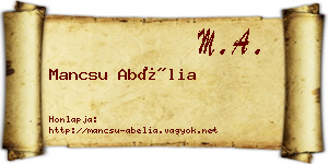 Mancsu Abélia névjegykártya